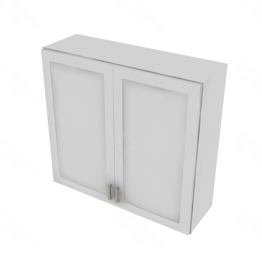 Shaker Designer White Double Door Wall Cabinet - 39" W x 36" H x 12" D 39" W