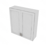 Shaker Designer White Double Door Wall Cabinet - 39" W x 42" H x 12" D 39" W
