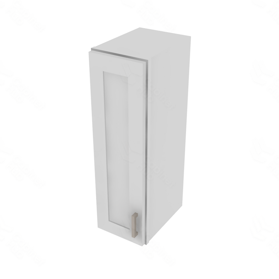 Shaker Designer White Single Door Wall Cabinet - 9" W x 30" H x 12" D 9" W