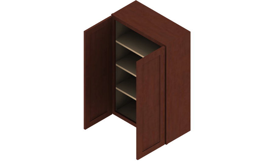 Shaker Espresso Double Door Wall Cabinet - 30" W x 21" H