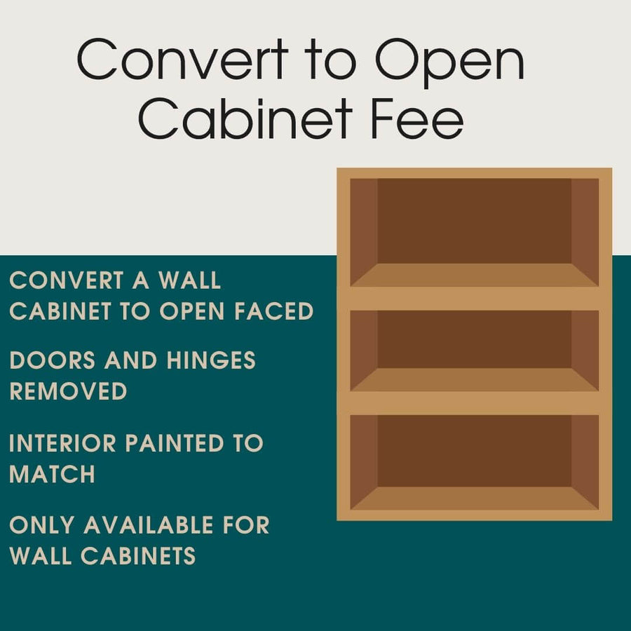 Convert To Open Cabinet Fee