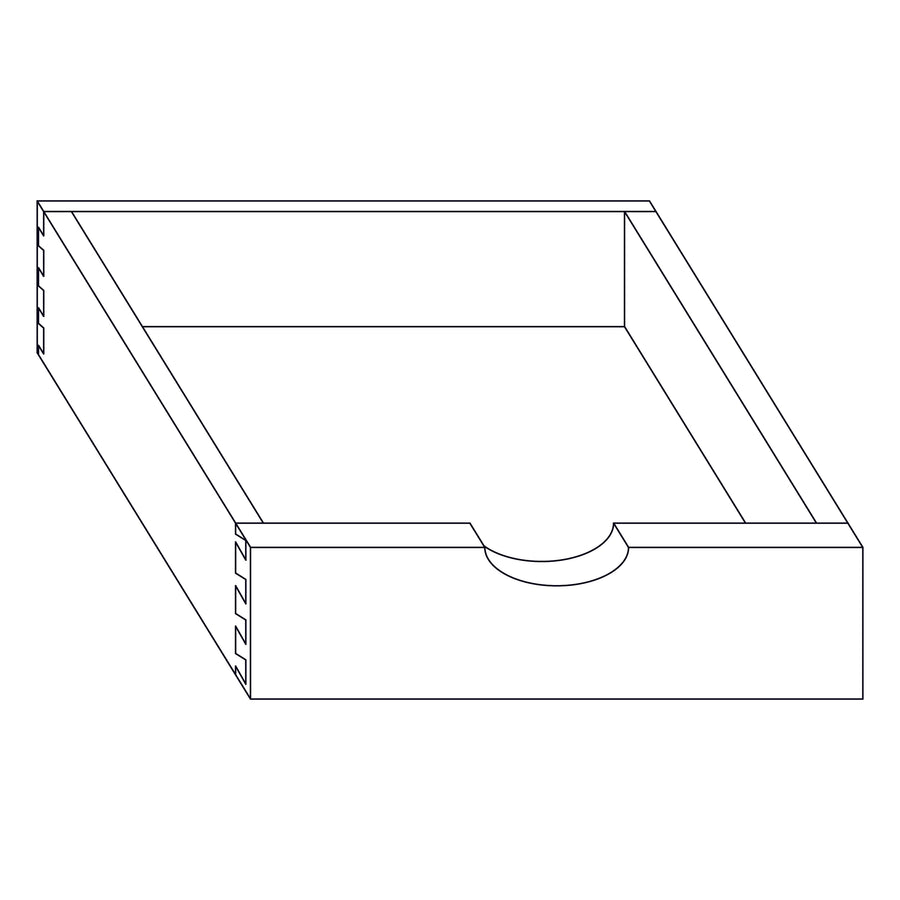 Natural Soft Close Roll Out Tray - 21" W 16.125" W x 4" H x 21" D