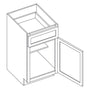 Shaker Designer White 5-Piece Single Door Standard Base Cabinet - 15" W x 34.5" H x 24" D